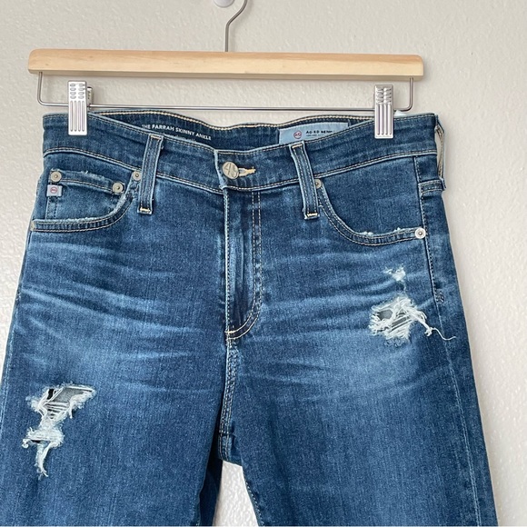 Adriano Goldschmied The Farrah Skinny Ankle High-Rise Ag-ed Denim Jeans Sz 28R - Picture 4 of 11